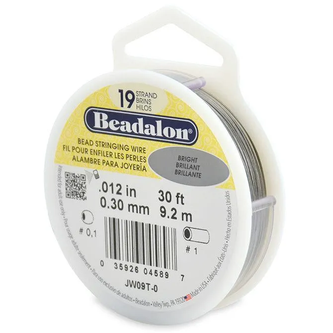 0.012" Bright 19 Strand Beadalon Wire (30ft)