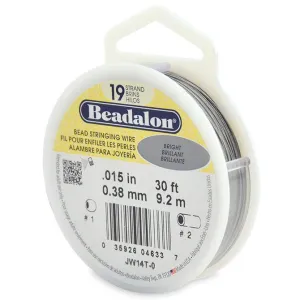 0.015" Bright 19 Strand Beadalon Wire (30ft)