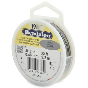 0.018" Bright 19 Strand Beadalon Wire (30ft)