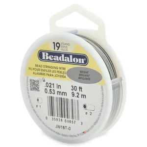 0.021" Bright 19 Strand Beadalon Wire (30ft)