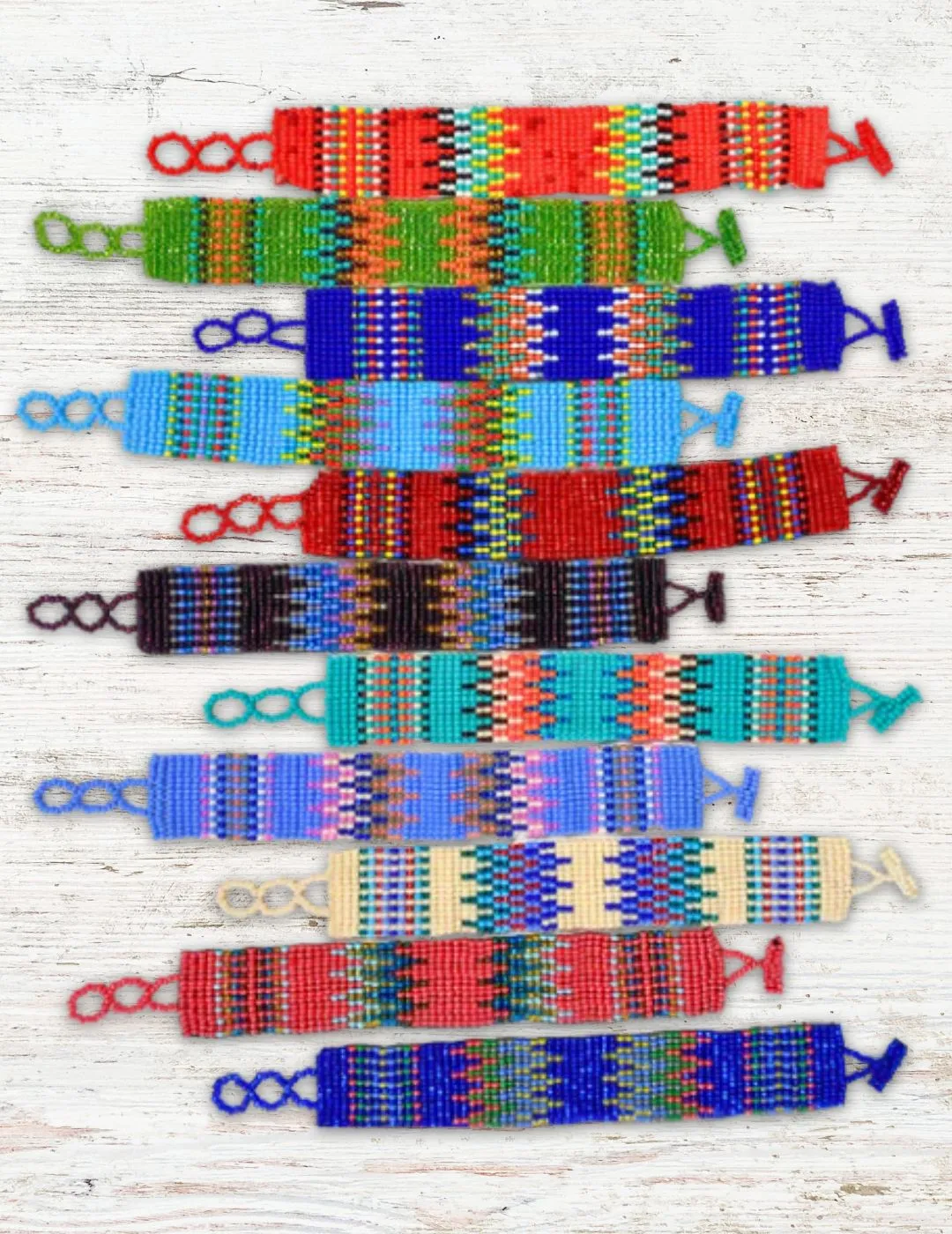 12 Pack Handcrafted Southwest Beaded Bracelets! Only $3.25 ea!