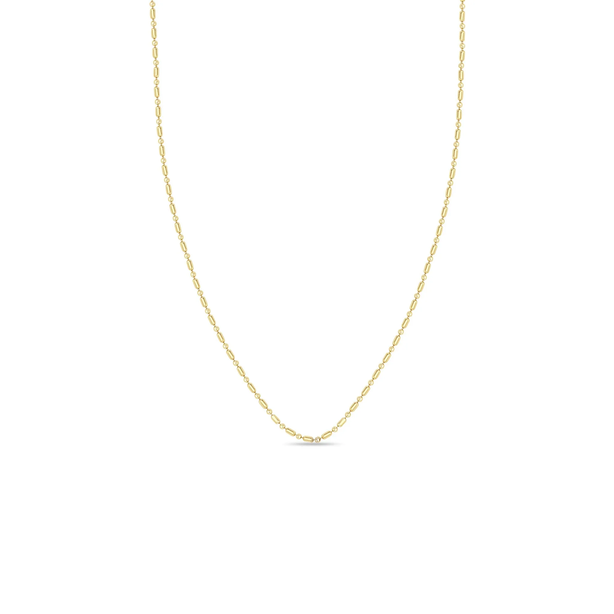 14k Gold Tube Bar Chain Necklace