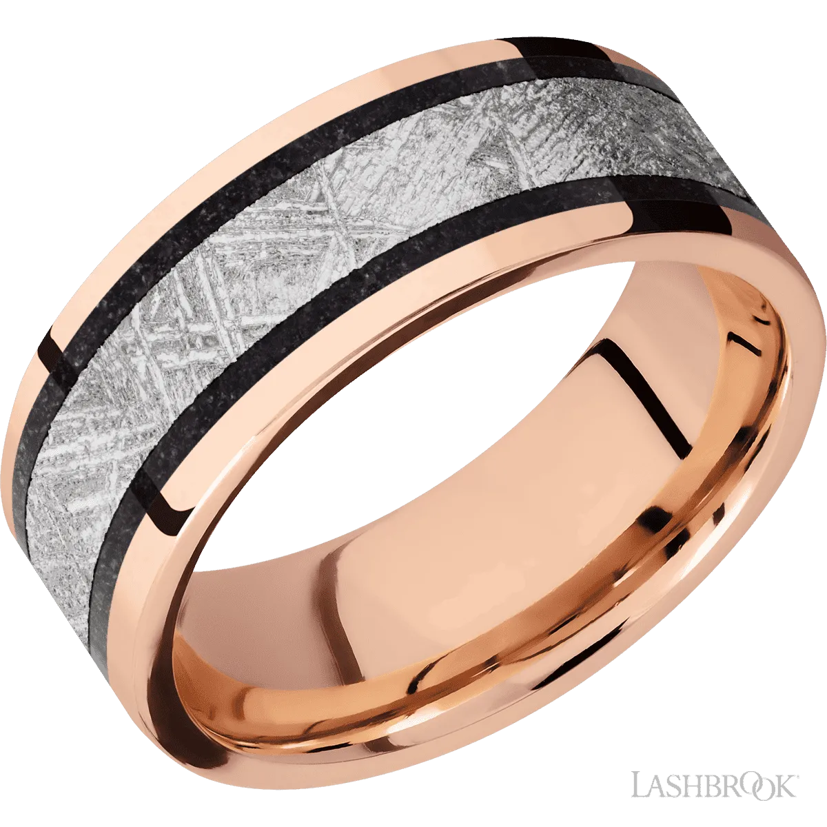 14K Rose Gold with Polish Finish - 8MM