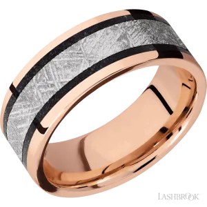 14K Rose Gold with Polish Finish - 8MM