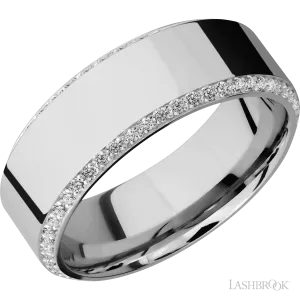 14K White Gold with Polish , Polish Finish - 8MM