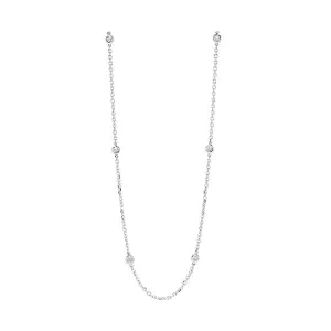 14KT White Gold & Diamond Classic Book Diamonds By The Yard Bracelet & Necklace Neckwear Necklace  - 3/4 ctw