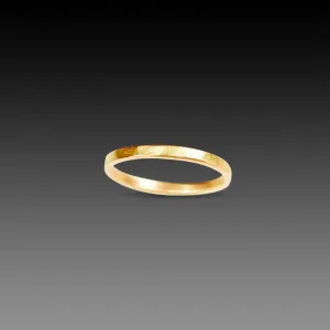 2mm Hammered Gold Band