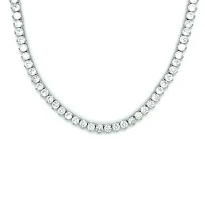 2mm Ibiza Diamond CZ's 3 Prong Tennis Necklace