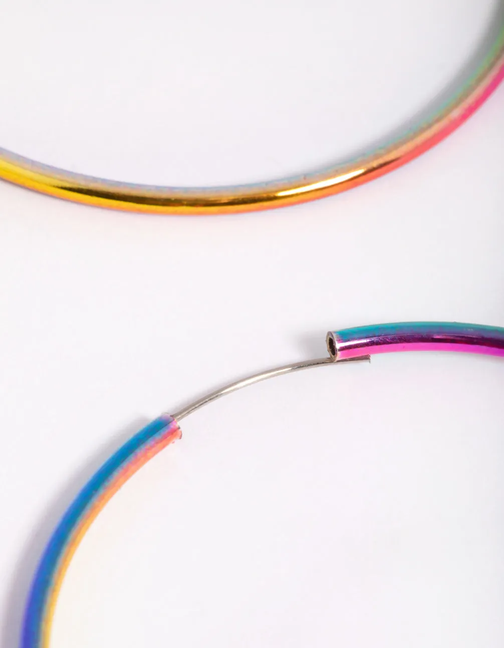 90s Rainbow Hoop Earrings