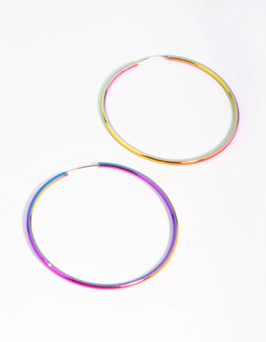 90s Rainbow Hoop Earrings