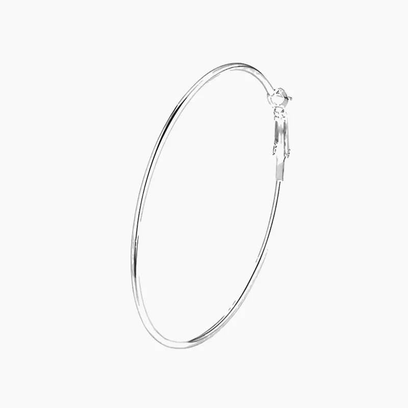 925 Silver Large Hoop Earrings