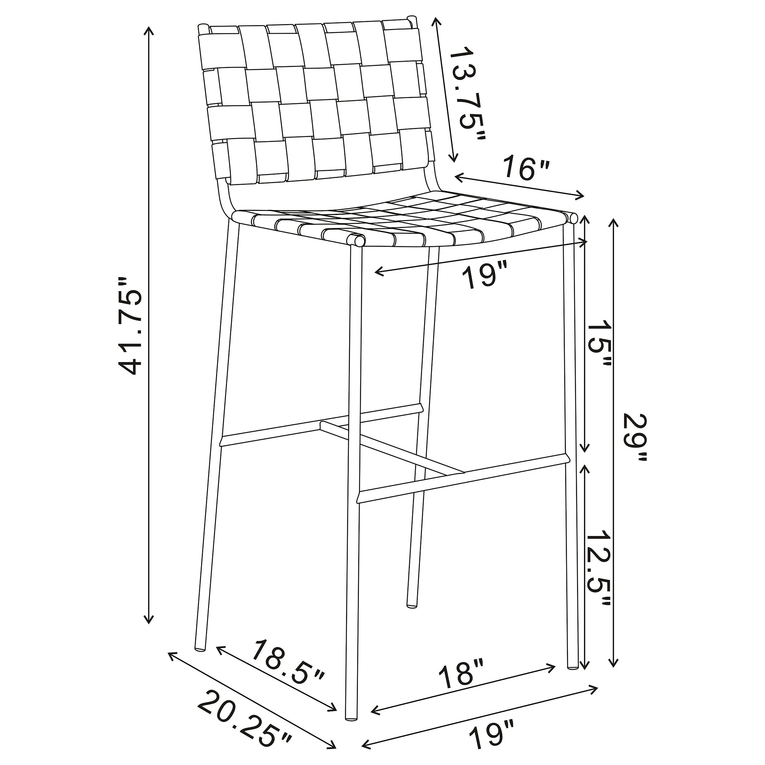 Adelaide Upholstered Pub Height Bar Stool Brown and Chrome