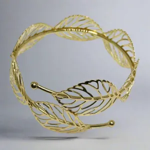 Adjustable Golden statement Bangle Bracelet