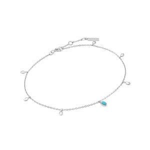 Ania Haie Making Waves- Turquoise Drop Pendant Anklets