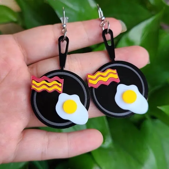 Bacon & Egg Earrings