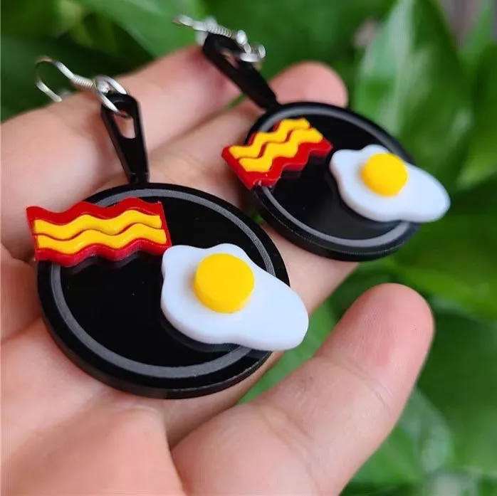 Bacon & Egg Earrings