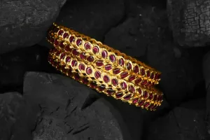 Beautiful Matte Finish Kempu Bangles