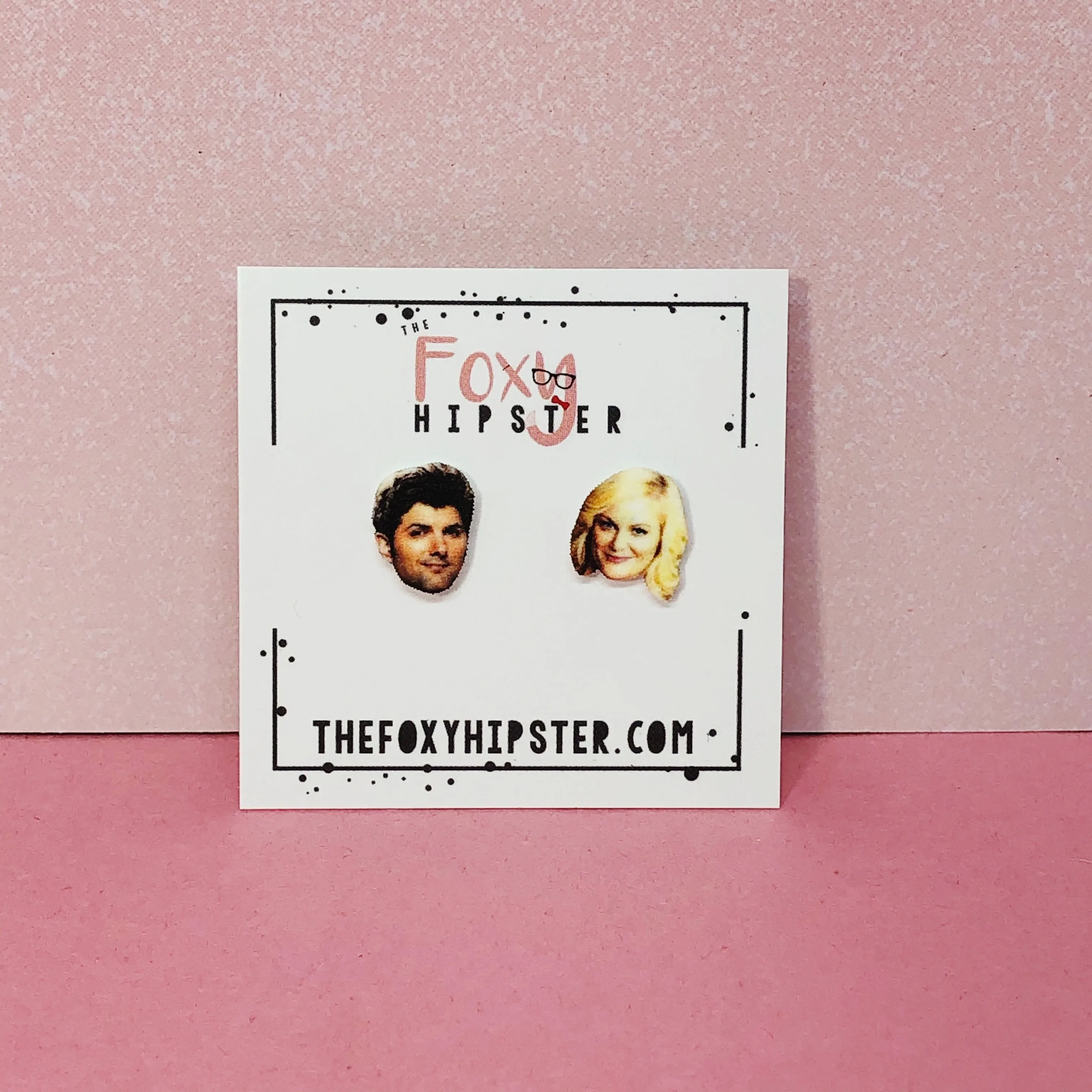 Ben Wyatt and Leslie Knope  Stud Earrings