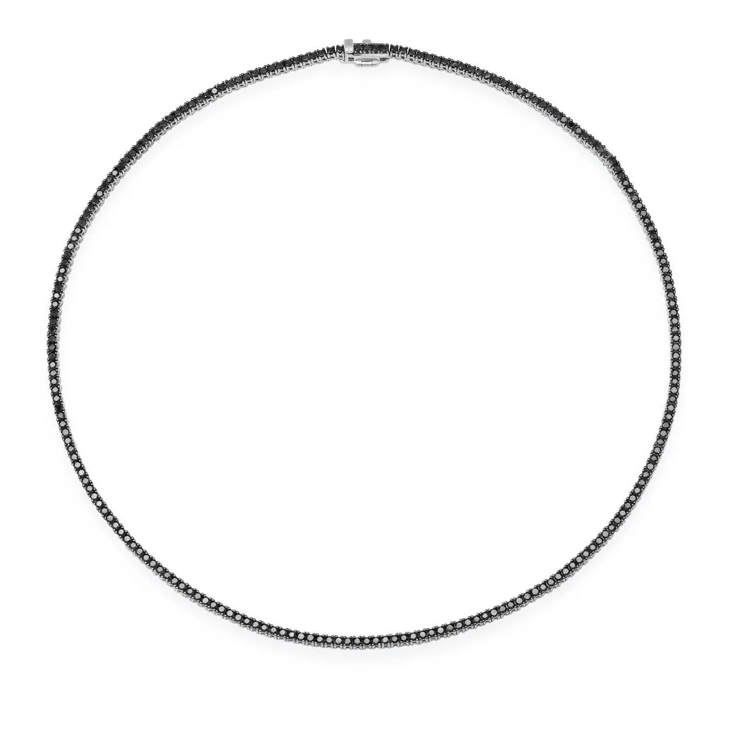 Black Beauty Diamond Tennis Necklace