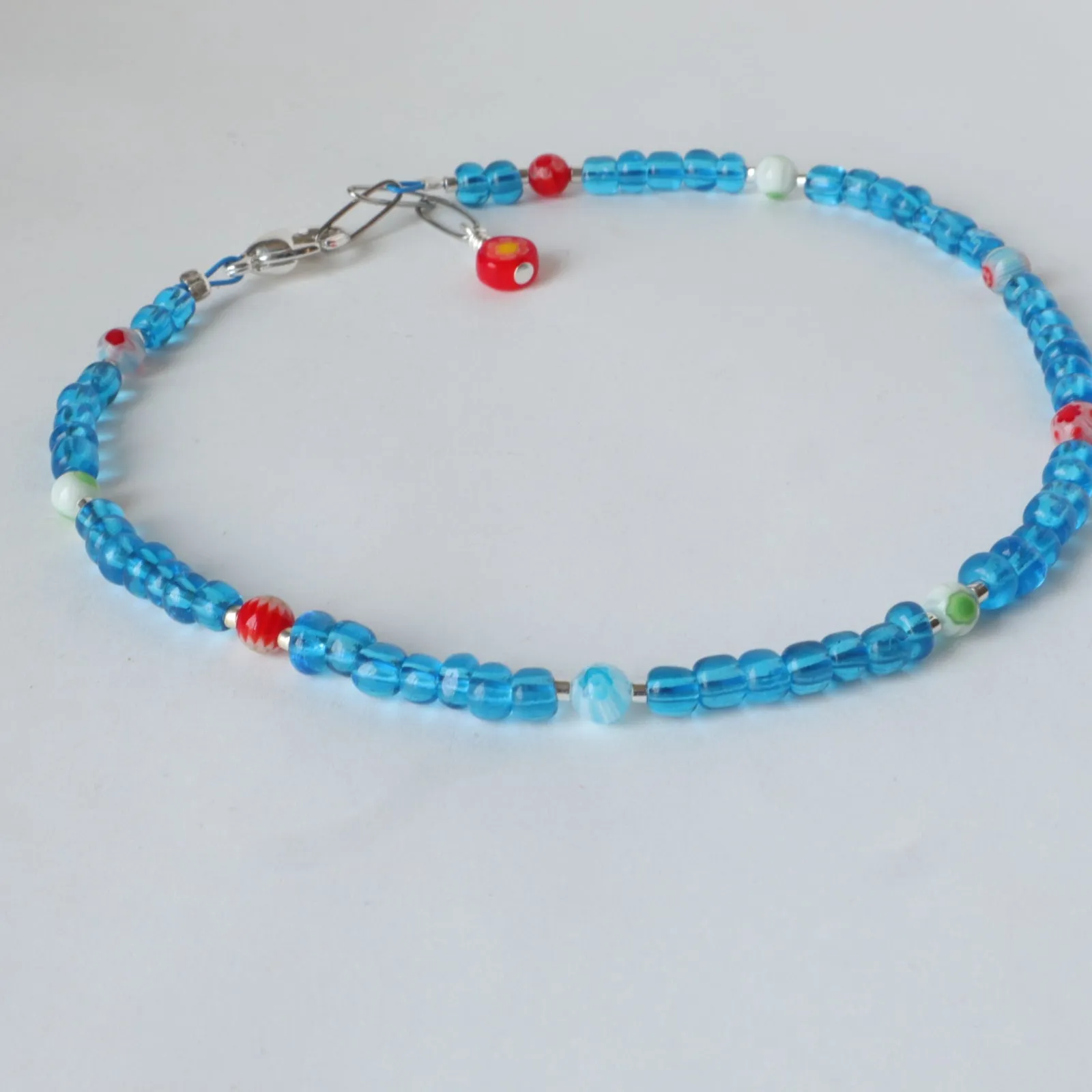 Blue Bead Anklet