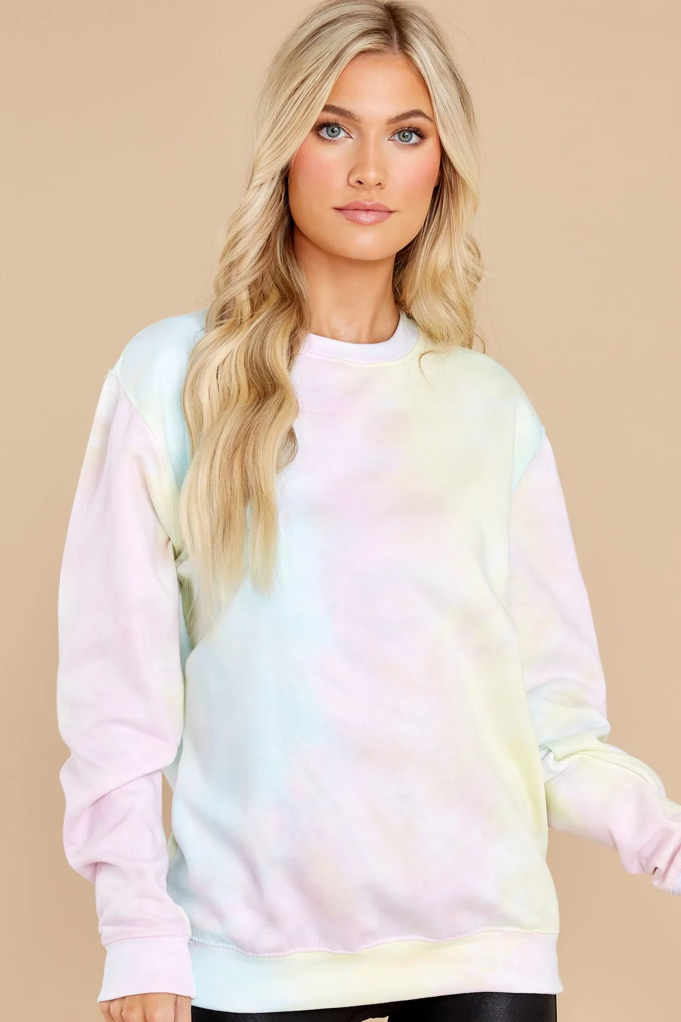 Blur The Lines Sweet Confetti Tie Dye Sweatshirt