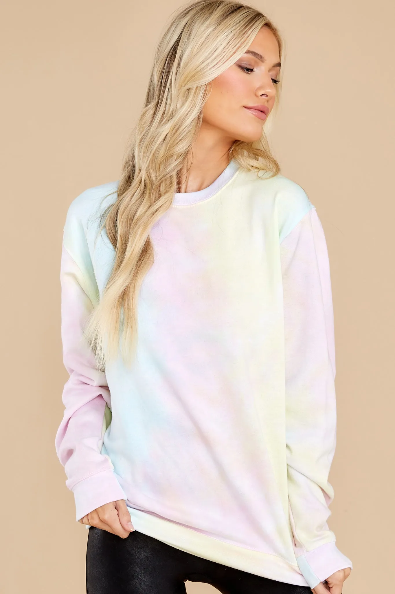 Blur The Lines Sweet Confetti Tie Dye Sweatshirt