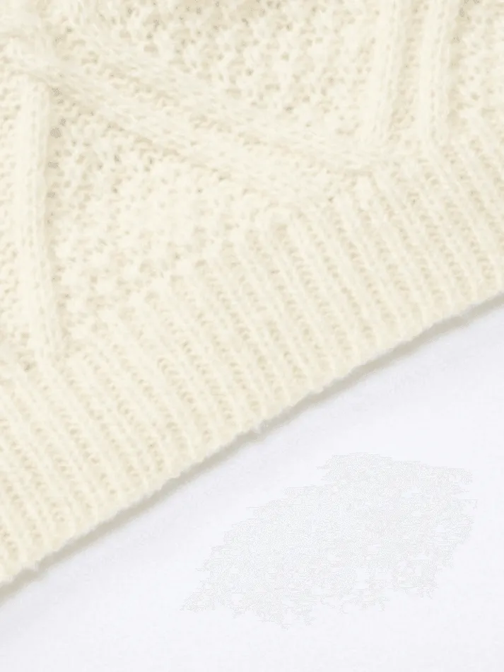 Cable Knit Cropped Sweater