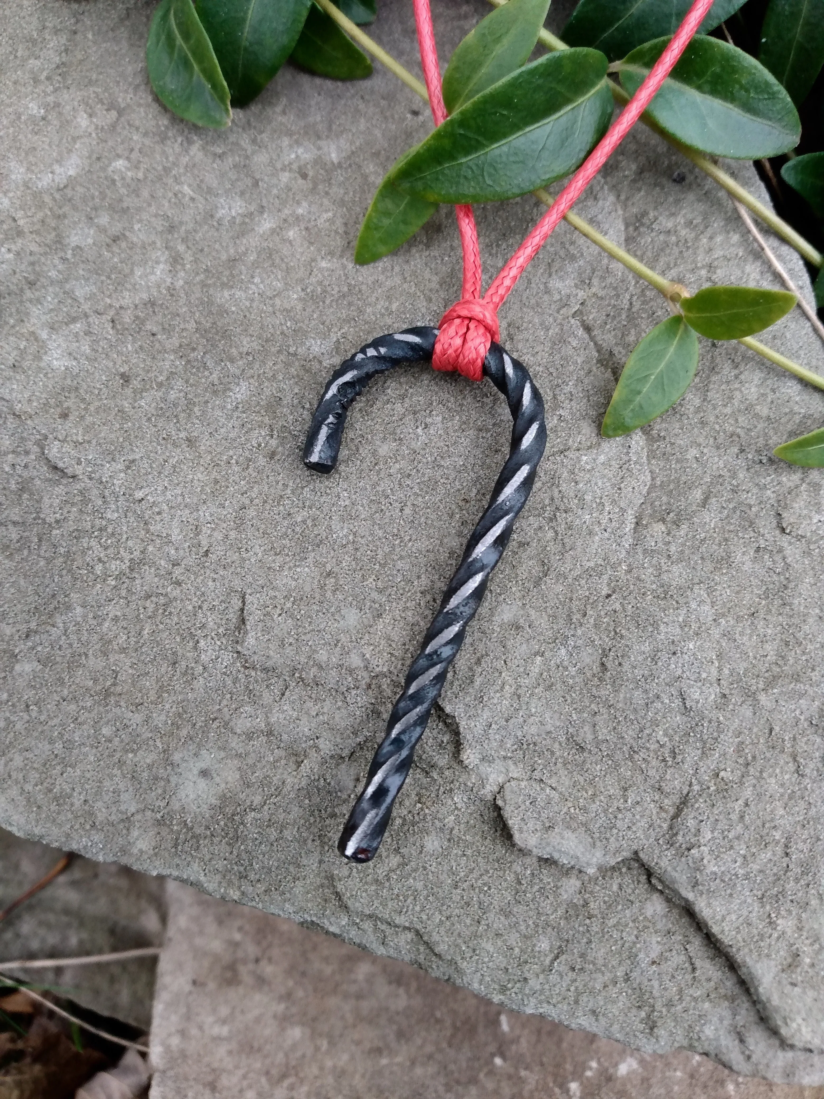 Candy Cane Christmas Necklace