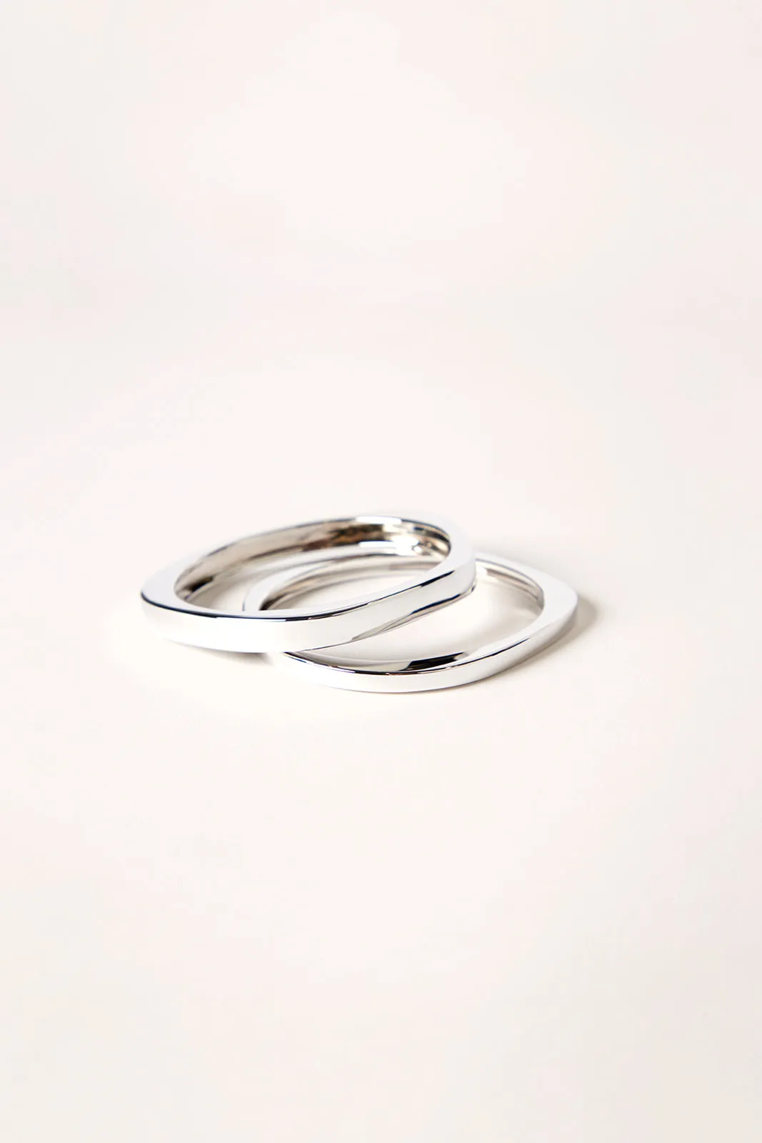 Chroma Bangle Stack Silver