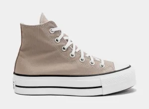 Chuck Taylor All Star Lift Platform Canvas Womens Lifestyle Shoes (Beige)