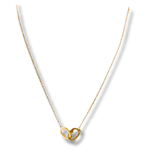 Classic gold double loop necklace