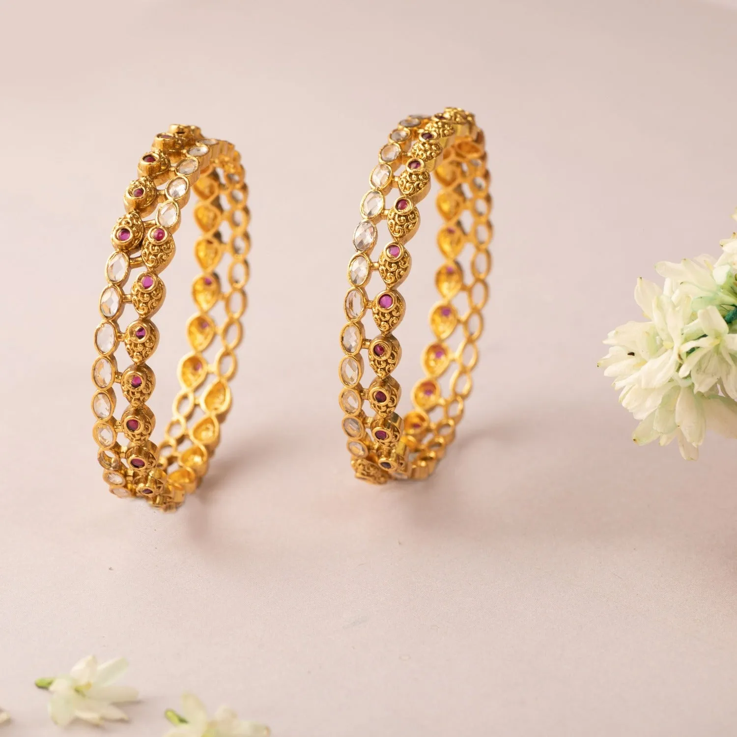 Classic Two-Layer Antique Bangles