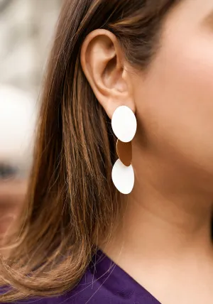 Contemporary White Earrings