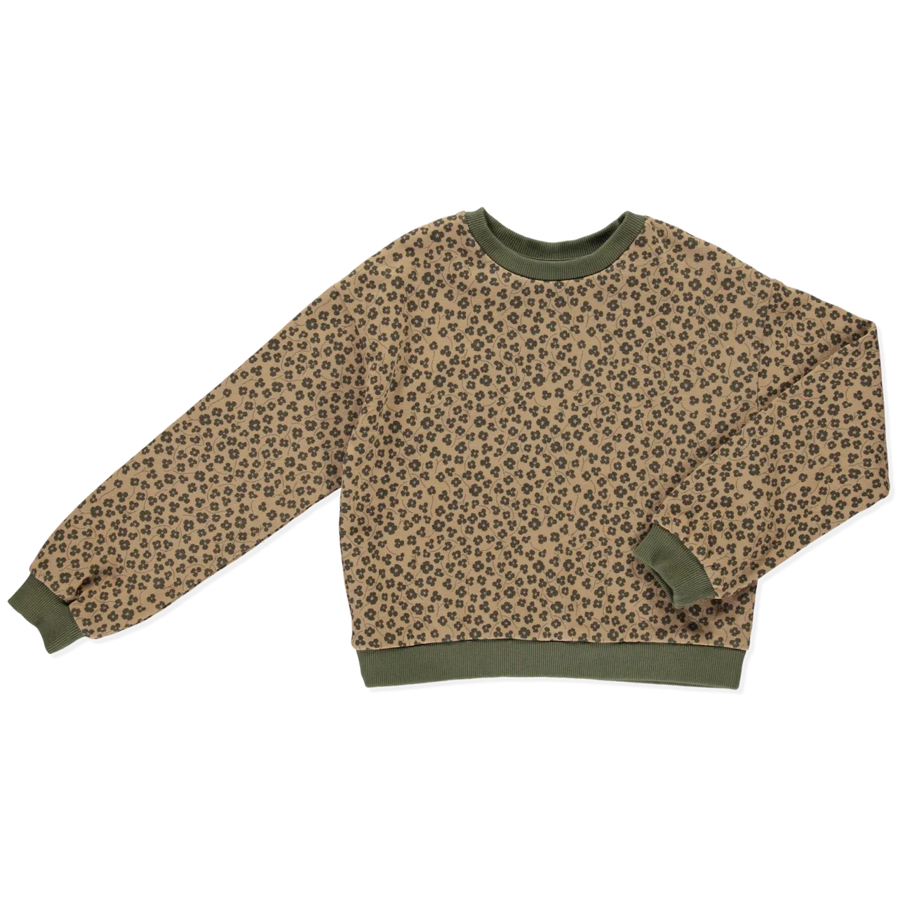 Crop Pulli Virginia Camel Print