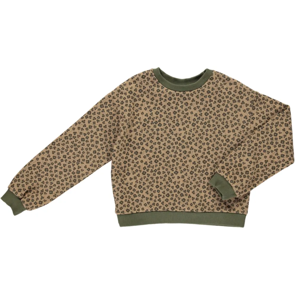 Crop Pulli Virginia Camel Print