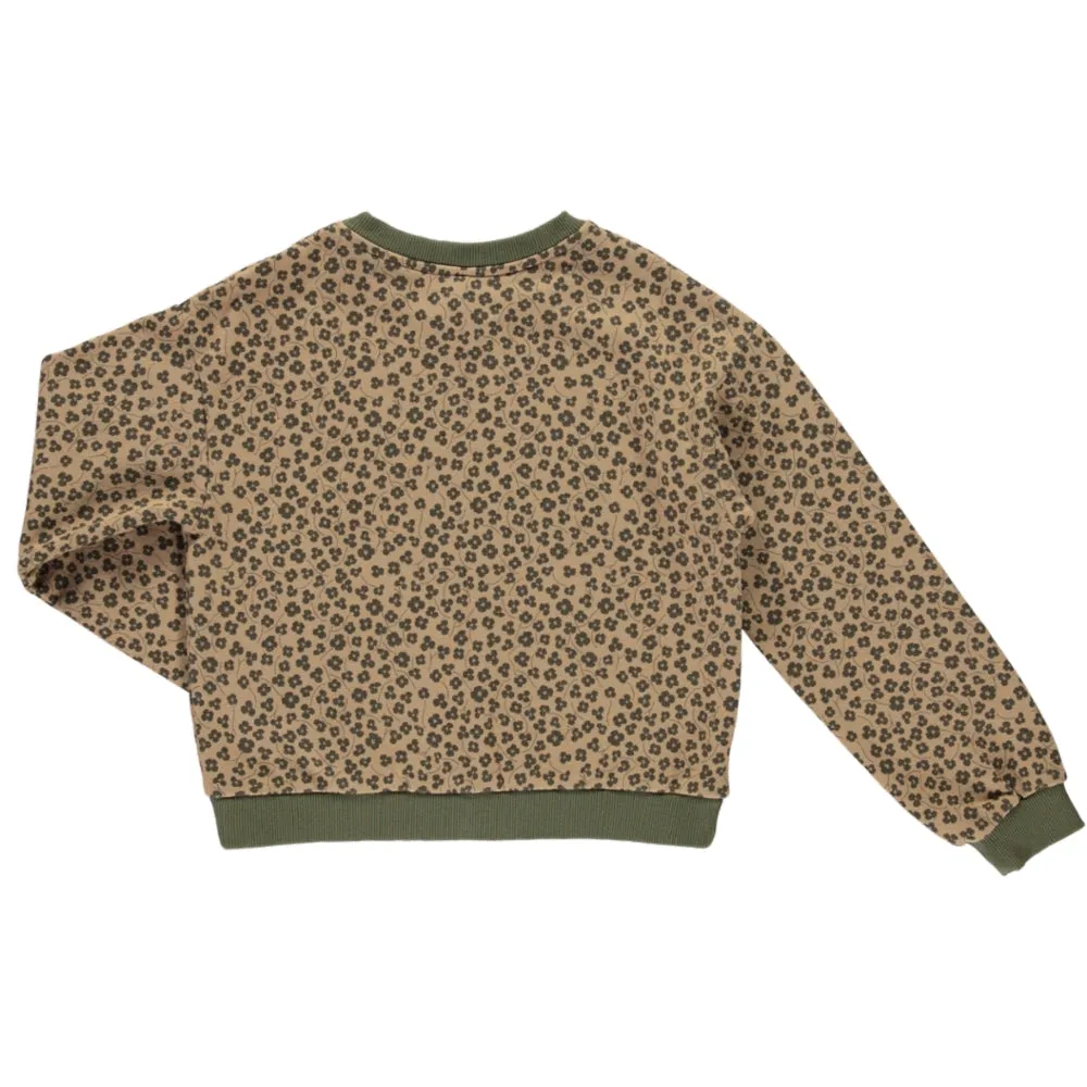 Crop Pulli Virginia Camel Print