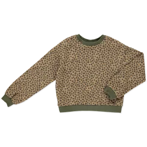 Crop Pulli Virginia Camel Print