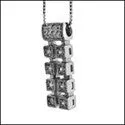 Cubic Zirconia Cz .32 TCW Pave Pendant