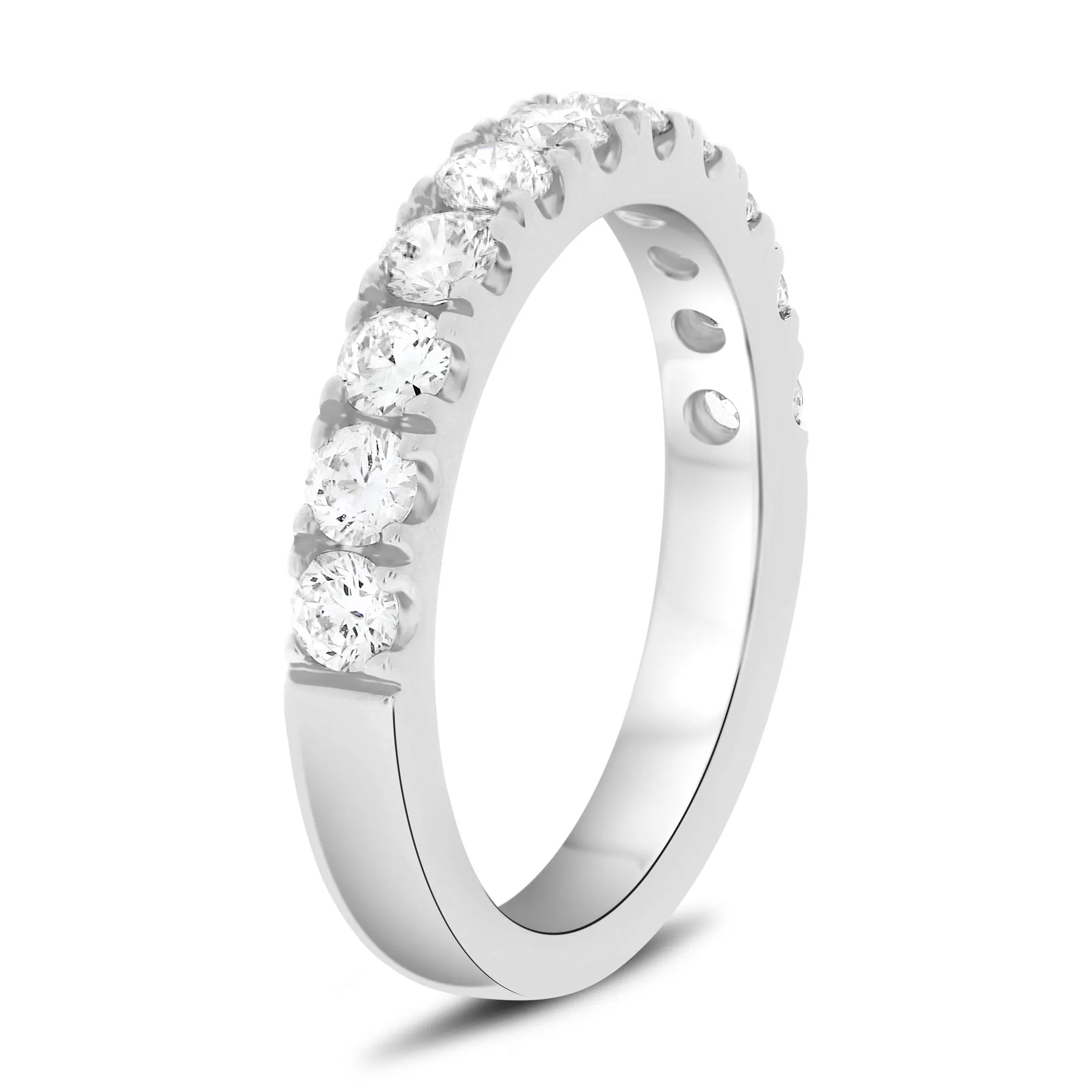 Diamond Halfway Eternity Band in 14K Gold, 3.00 mm wide