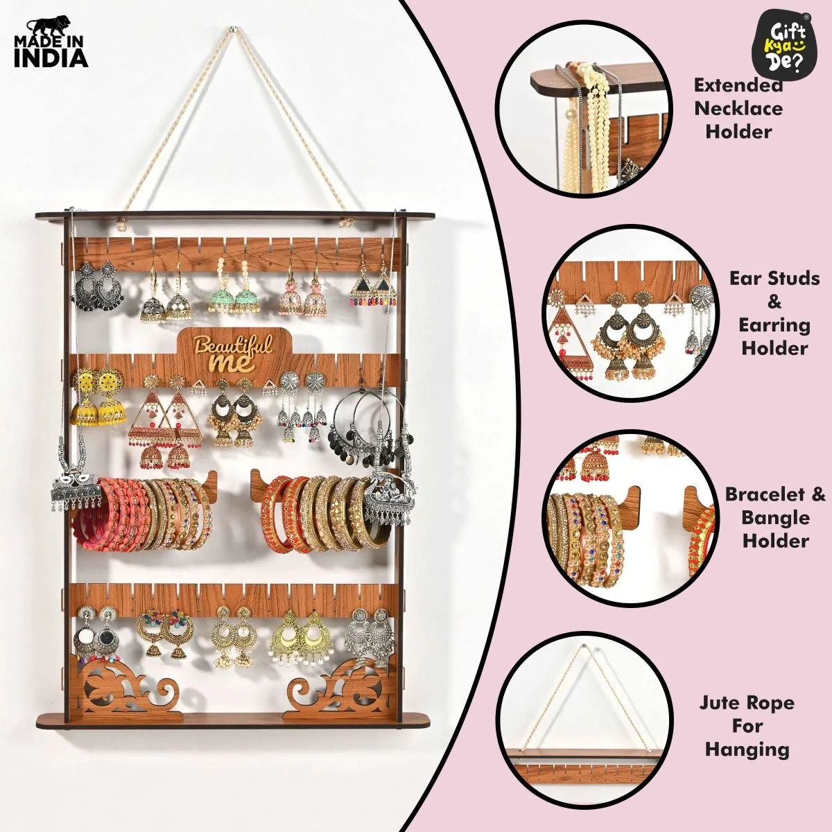 Elegant Jewelry Stand Organizer for Women | Jewelry Holder for Necklaces, Bracelets, Earrings and Bangles (DIY)