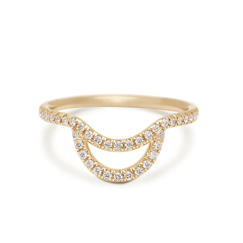 Eleonore Pave Helios Band - 14k Gold & White Diamonds