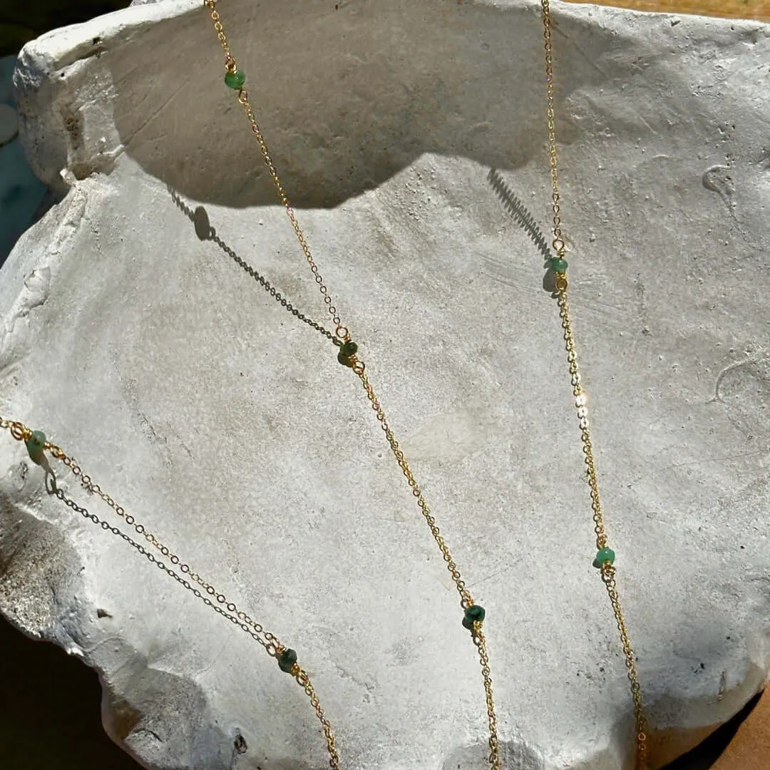 Emerald Gemstone Chain