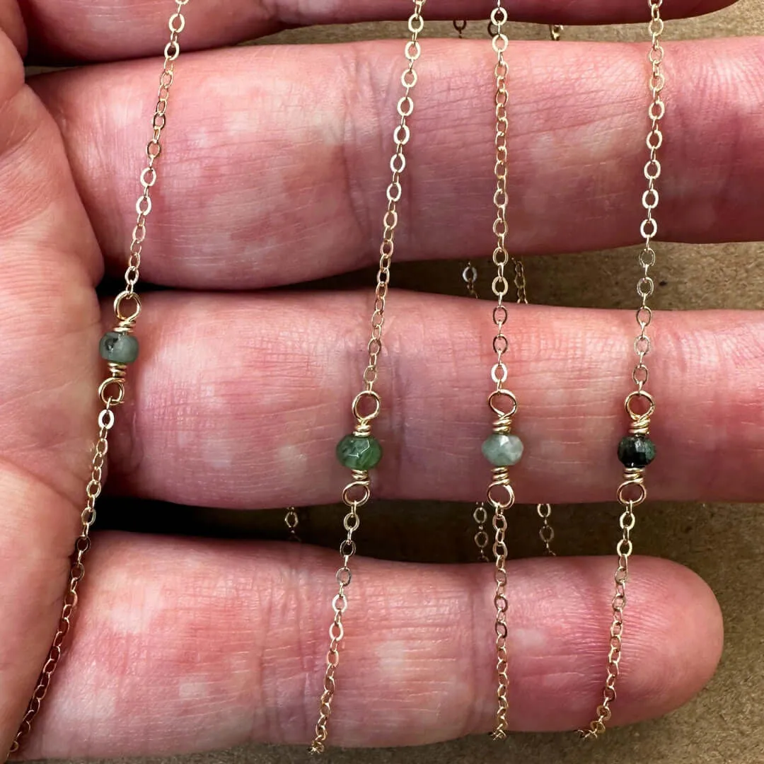 Emerald Gemstone Chain