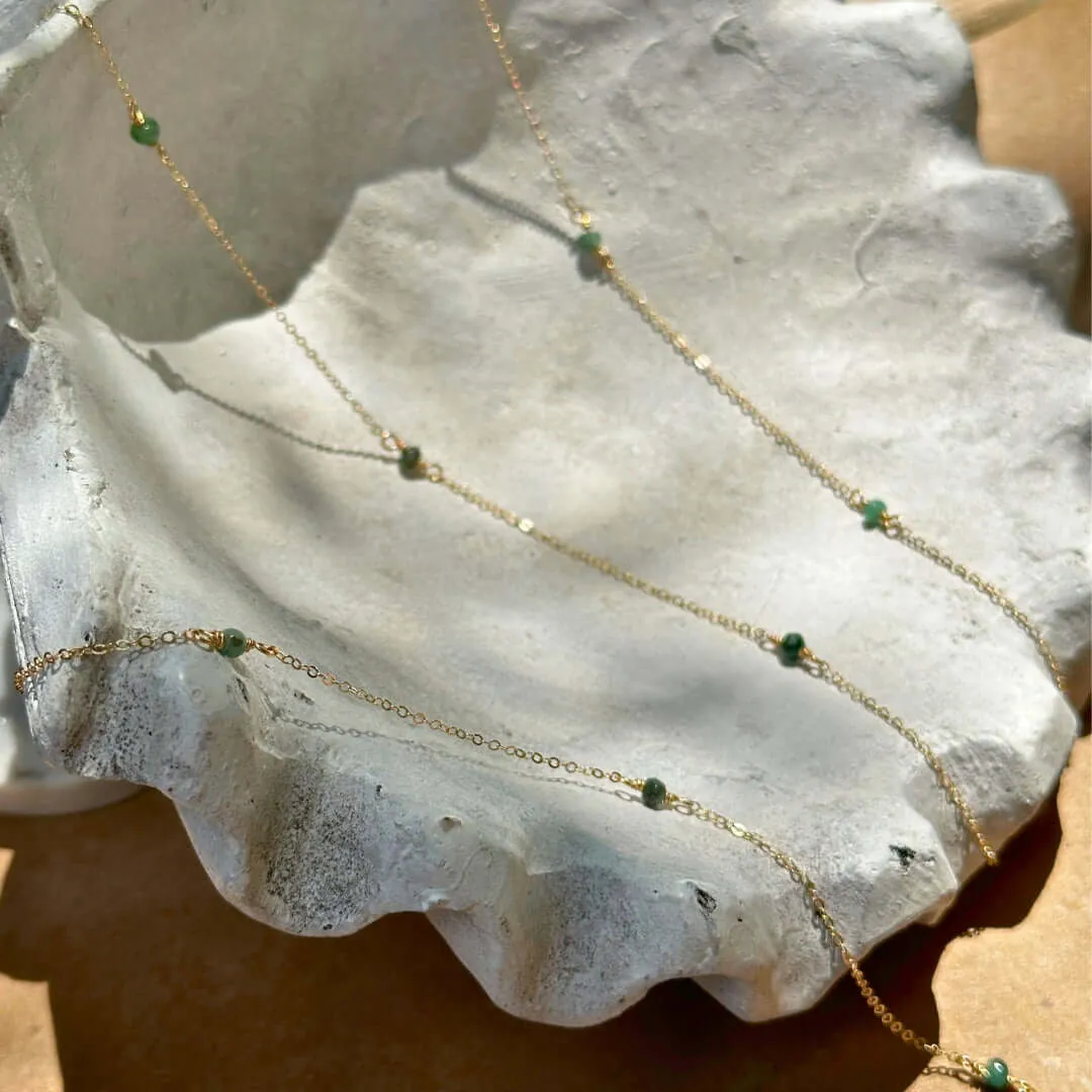 Emerald Gemstone Chain