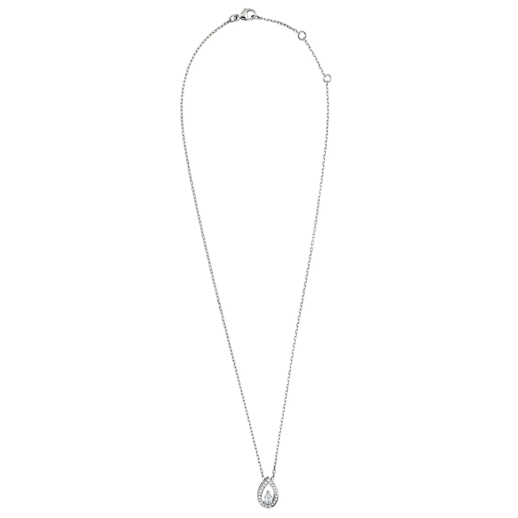 Fred of Paris .78ct Lovelight White Gold Diamond Necklace