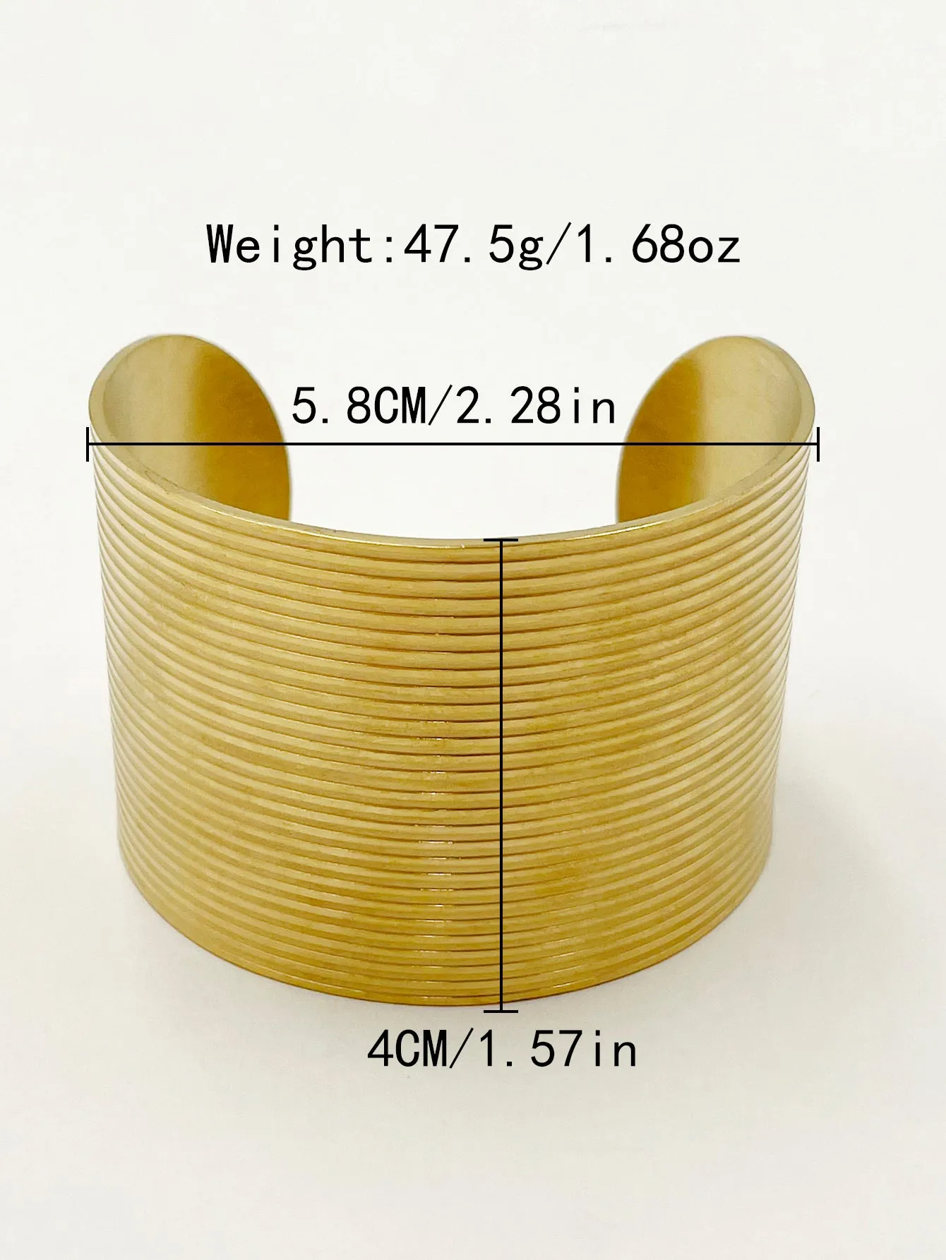 Glam Stripe Stainless Steel Polishing Cuff Bracelets