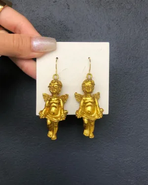 Gold Angel Earrings