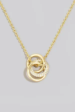 Gold linked hoop Necklace