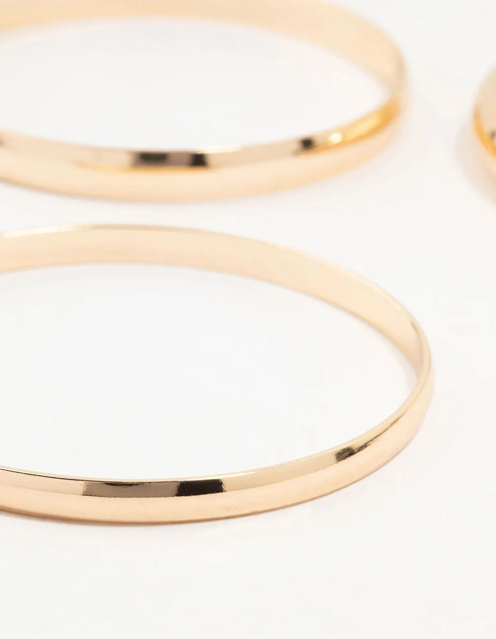 Gold Thick Bangles 3-Pack