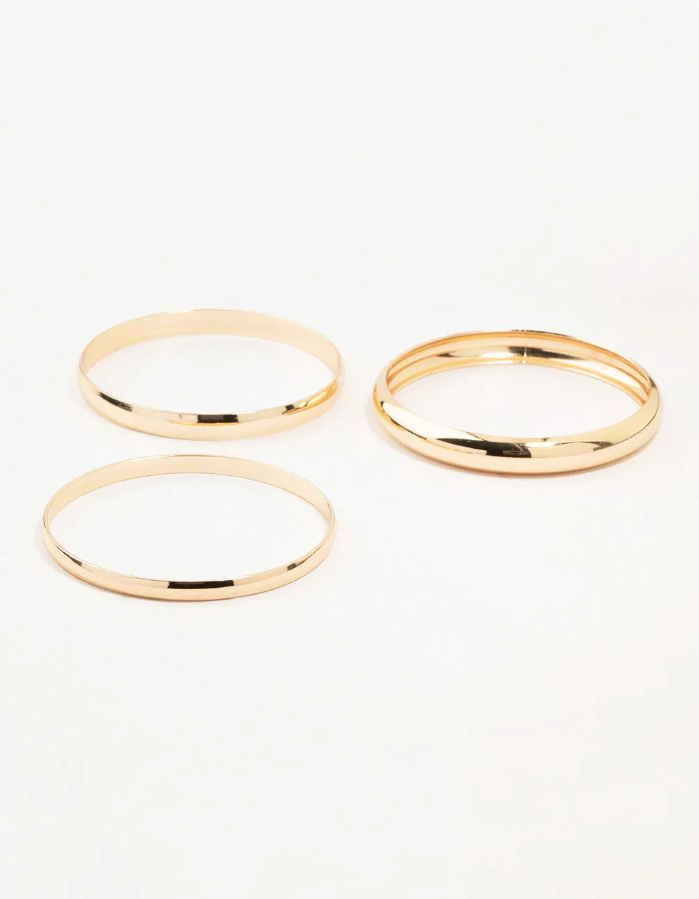 Gold Thick Bangles 3-Pack